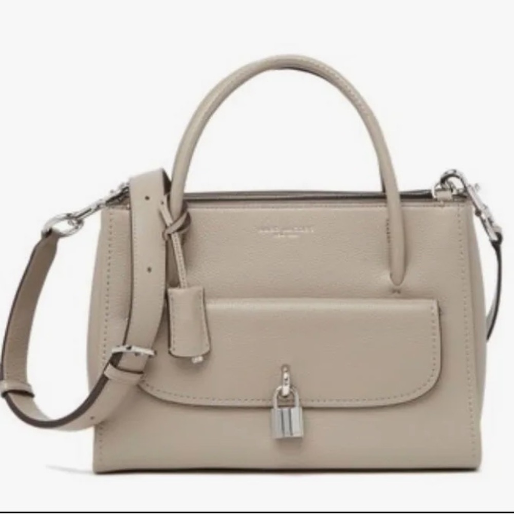 Lock That Leather Light Gray Function Crossbody S… - image 1